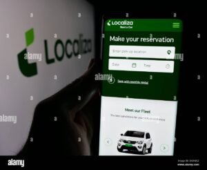 carro alugado na frente da agencia localiza