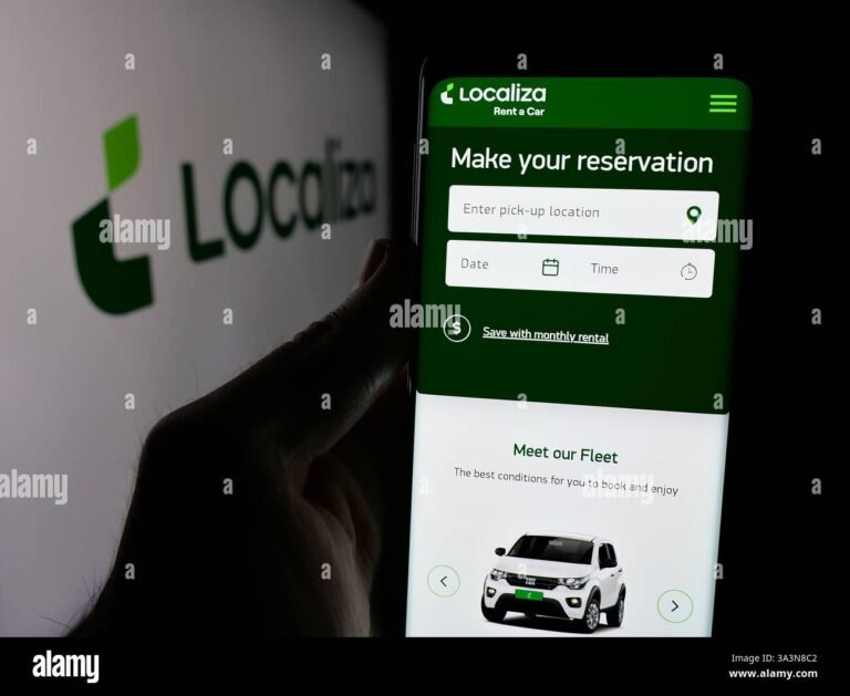 carro alugado na frente da agencia localiza