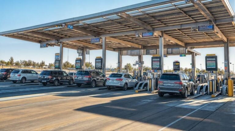 Como Funciona o Pedágio Free Flow e Quais Vantagens Oferece 21 carro passando por pedagio eletronico moderno