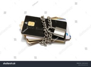 cartao de credito bloqueado com correntes