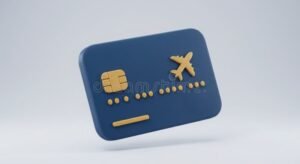 cartoes de credito com icones de aviao