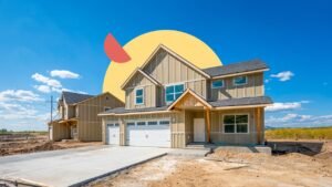 casa em construcao com representacao bancaria