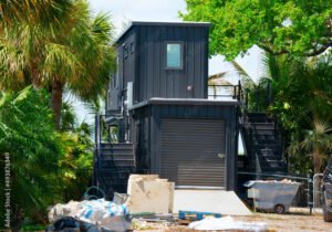 casa em construcao com terreno verde