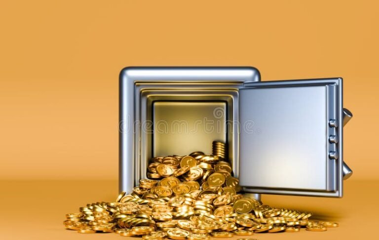 Quanto Rende Um Milhão De Reais Na Poupança Com Juros Compostos 1 cofre cheio de moedas douradas brilhantes