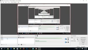 computador com software de gravacao de tela aberto