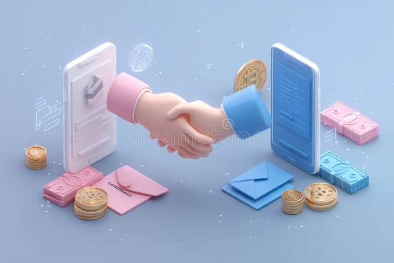 duas maos segurando moedas e documentos