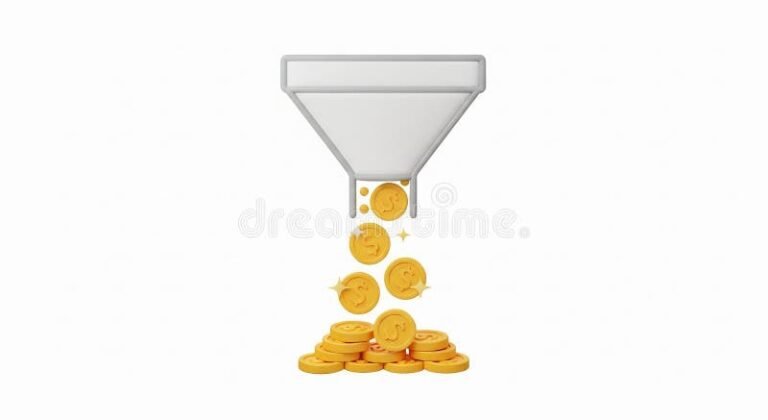 grafico de fluxo de dinheiro com moedas brilhantes