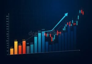grafico ilustrativo de crescimento financeiro digital