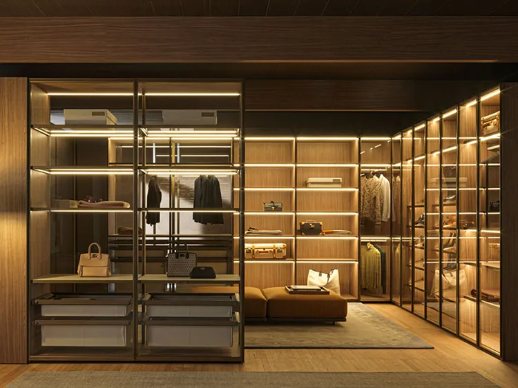 guarda roupa moderno em loja de moveis