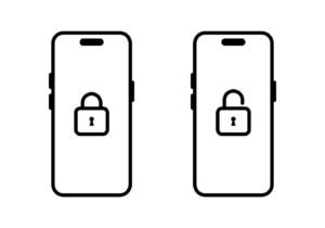 icone de cadeado aberto sobre smartphone