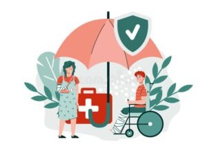 ilustracao medica de segurado com ferimentos