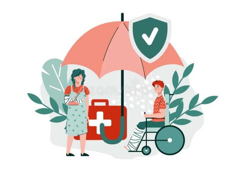 ilustracao medica de segurado com ferimentos