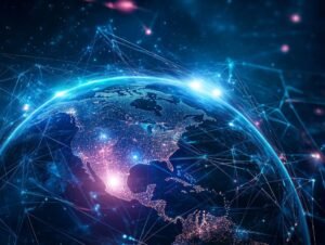 imagem de conexao de rede global digital