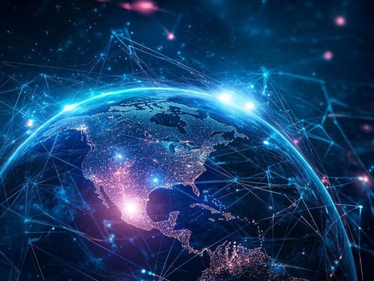 imagem de conexao de rede global digital