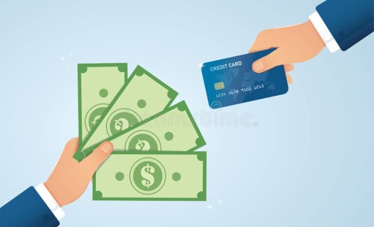 maos segurando dinheiro e cartao bancario
