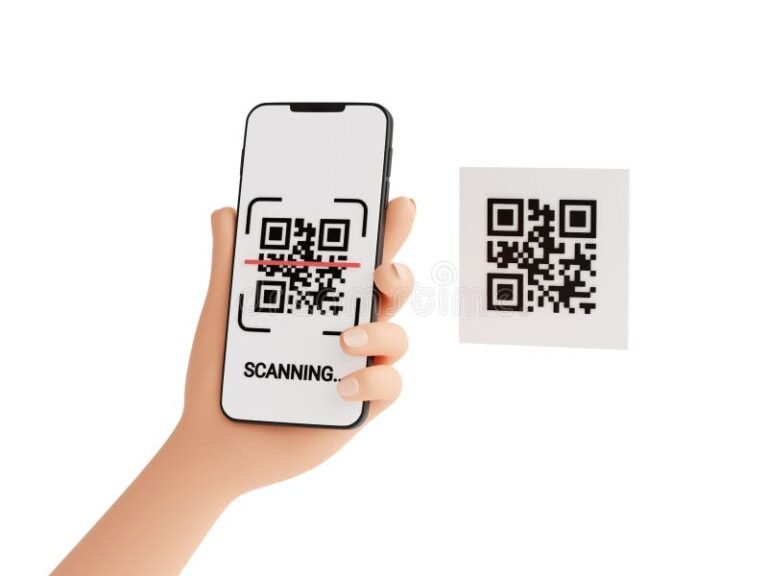 maos segurando smartphone escaneando qr code