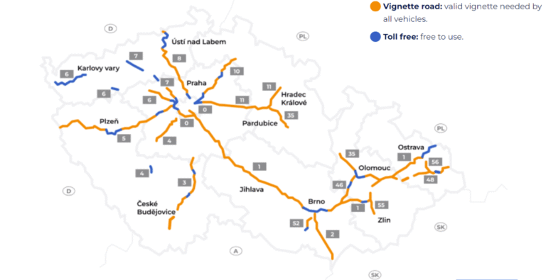 mapa rodoviario com rotas e pedagios