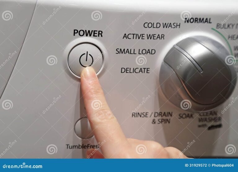 maquina de lavar com botao desligado