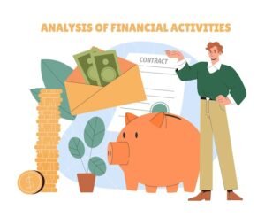 pessoa analisando contratos financeiros com dinheiro