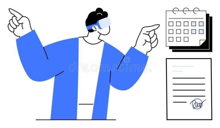 pessoa assinando contrato com calendario ao lado