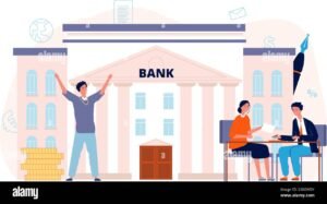 pessoa assinando contrato frente a banco