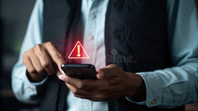 O Que Fazer Se Fui Vítima De Um Golpe No Pix Passo A Passo Seguro 2 pessoa segurando smartphone com alerta de seguranca