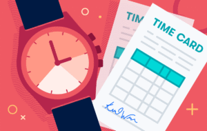 relogio e carteira de trabalho juntos