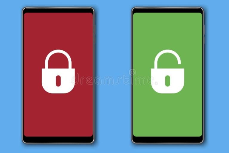 smartphone com icone de desbloqueio digital