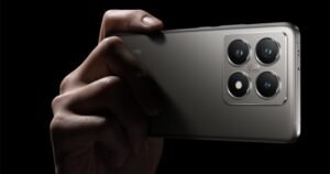 smartphone moderno com lente de camera destacada