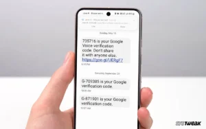 smartphone recebendo codigo sms para recuperacao