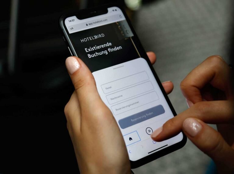 tela de check in digital em dispositivo movel