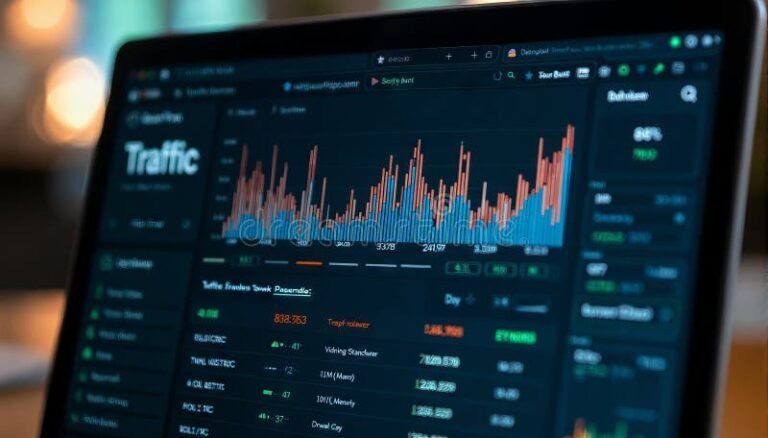 Como Saber Quantos Acessos Tem um Site de Forma Simples 2 tela de computador mostrando estatisticas de trafego web